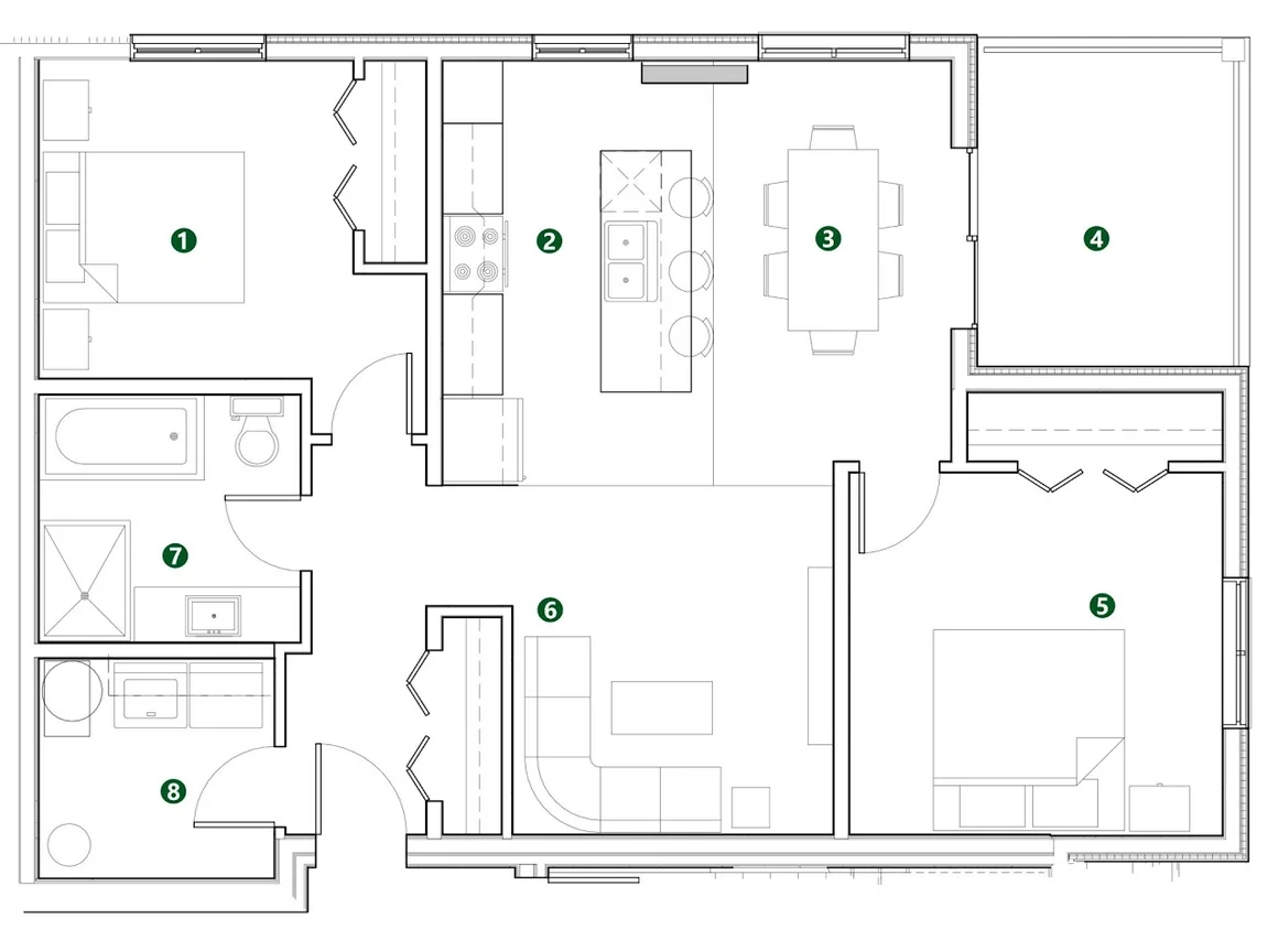 Plan appartement 4½ neuf 1000 pi² Saint-Félix-de-Valois